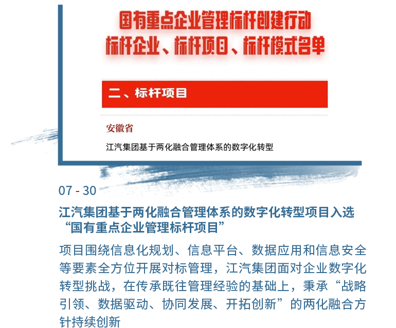 7月30日2003网站太阳集团基于两化融合治理系统的数字化转型项目入选“国有沉点企业治理标杆项目”